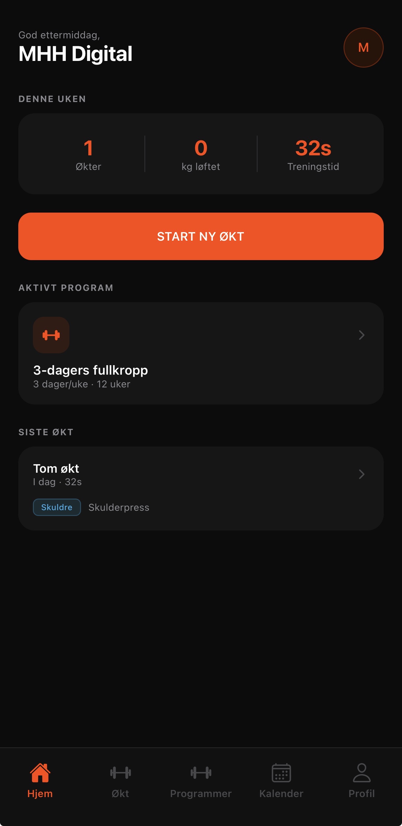 Løft app - Hjem